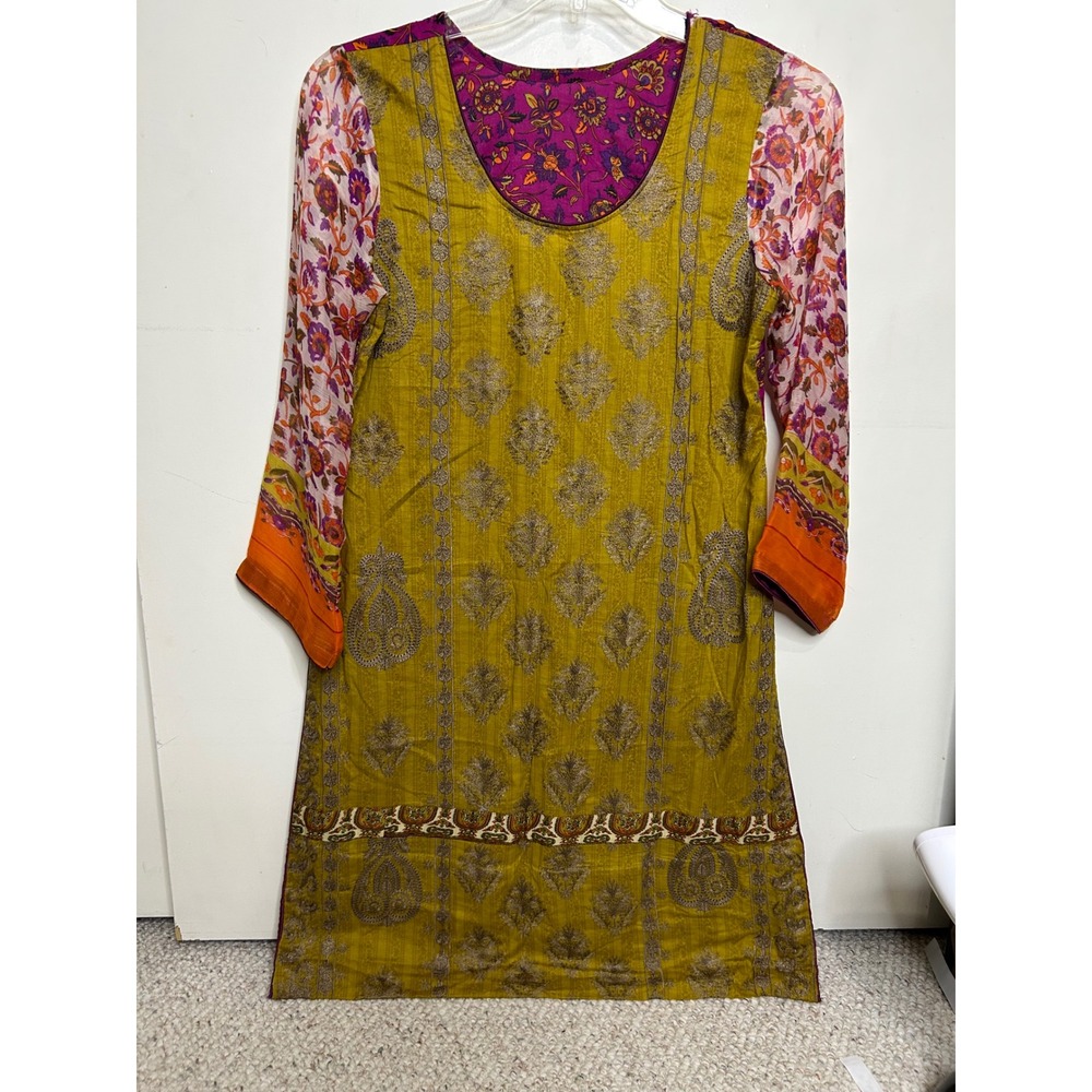 Bohemian Tunic Top Dress Floral Print Reversible‎ Sleeves